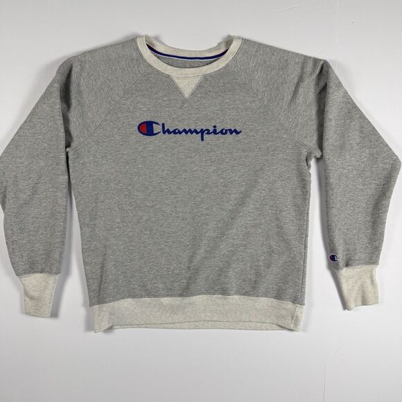 Champion Other - Champion Authentic Athleticwear Script Logo Crewneck Sweatshirt Gray M